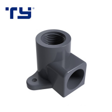 TY High Quality Threaded Grey UPVC Elbow With Plate